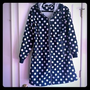 NWOT Danefae polka dot rain jacket/windbreaker